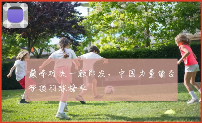 巅峰对决一触即发,中国力量能否登顶羽球榜单